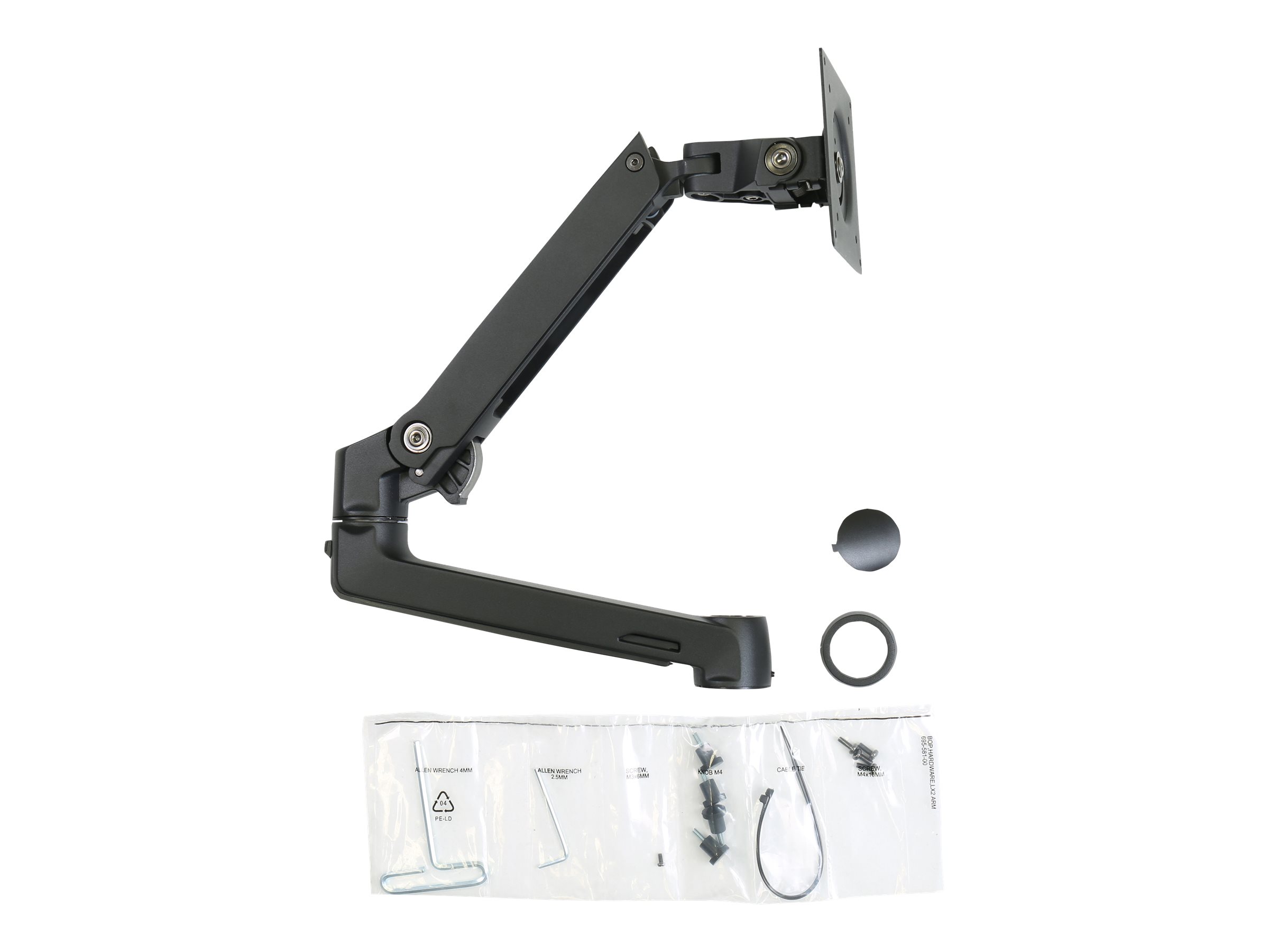 Ergotron LX - Composant de montage (bras articulé, collier de perche, extension) - Technologie brevetée Constant Force - pour Écran LCD - noir mat - pour P/N: 45-509-224, 45-537-224 - 98-130-224 - Montages pour TV et moniteur