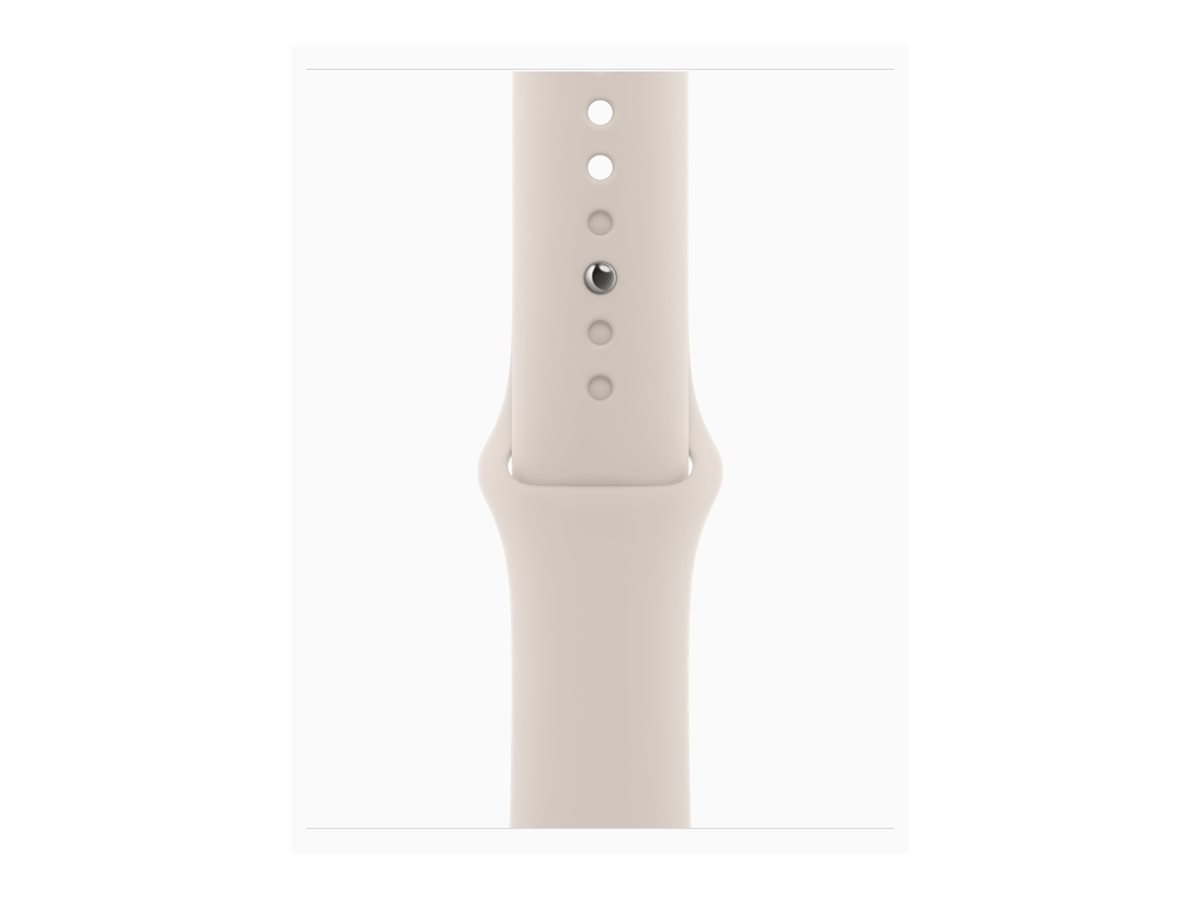 Apple Watch SE (GPS) - 2e génération - 40 mm - aluminium droit - montre intelligente avec bande sport - fluoroélastomère - droit - taille du bracelet : M/L - 32 Go - Wi-Fi, Bluetooth - 26.4 g - MR9V3QF/A - Montres intelligentes