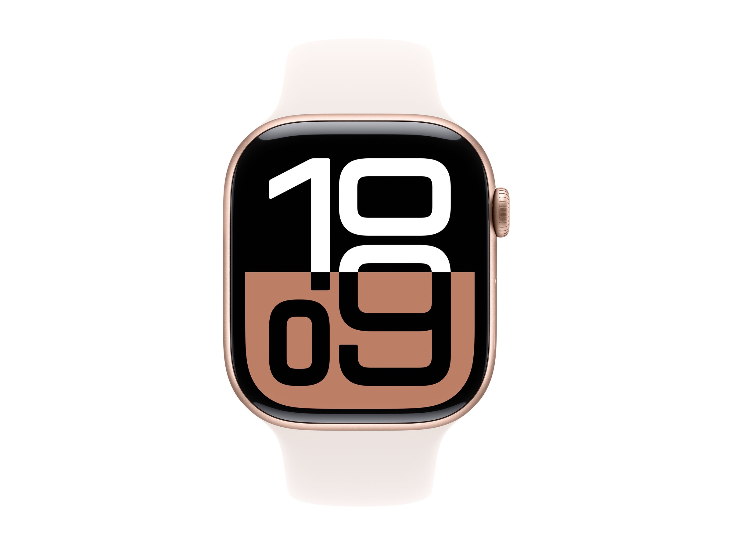 Apple Watch Series 10 (GPS) - 46 mm - aluminium rose or - montre intelligente avec bande sport - fluoroélastomère - blush léger - taille du bracelet : M/L - 64 Go - Wi-Fi 4, UWB, Bluetooth - 36.4 g - MWWU3QF/A - Montres intelligentes