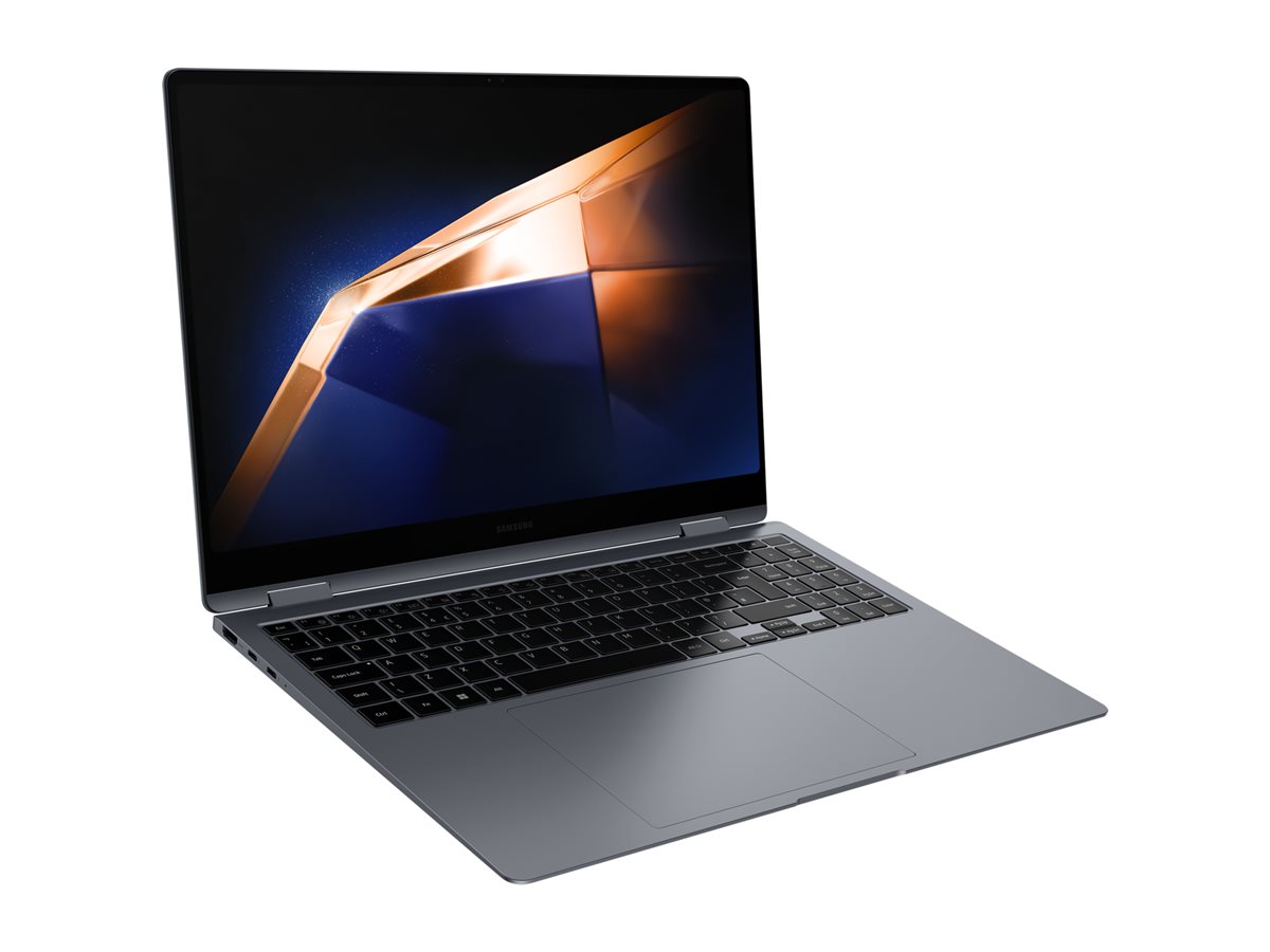 Samsung Galaxy Book4 Pro 360 - Conception inclinable - Intel Core Ultra 7 - 155H / jusqu'à 4.8 GHz - Evo - Win 11 Home - Intel Arc Graphics - 16 Go RAM - 512 Go SSD NVMe - 16" AMOLED écran tactile 1920 x 1080 (Full HD) @ 120 Hz - Wi-Fi 6E, Bluetooth - gris - clavier : AZERTY - NP960QGK-KG2FR - Ordinateurs portables