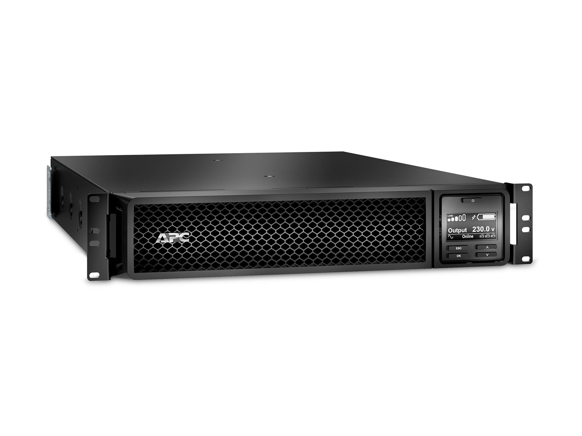 APC Smart-UPS SRT 3000VA RM - Onduleur (montable sur rack / externe) - CA 220/230/240 V - 2700 Watt - 3000 VA - Acide de plomb - RS-232, USB - connecteurs de sortie : 10 - 2U - noir - avec carte de gestion de réseau APC UPS AP9641 - pour P/N: AR4018SPX432, AR4024SP, AR4024SPX429, AR4024SPX431, AR4024SPX432, NBWL0356A - SRT3000RMXLI-NC - UPS montables sur rack