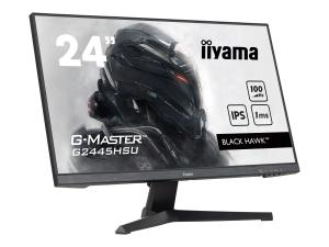 iiyama G-MASTER Black Hawk G2445HSU-B2 - Écran LED - 24" (23.8" visualisable) - 1920 x 1080 Full HD (1080p) @ 100 Hz - IPS - 300 cd/m² - 1300:1 - 1 ms - HDMI, DisplayPort - haut-parleurs - noir mat - G2445HSU-B2 - Écrans d'ordinateur