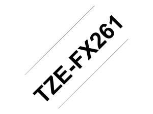Brother TZe-FX261 - Noir sur blanc - Rouleau (3,56 cm x 8 m) 1 cassette(s) ruban flexible - pour P-Touch PT-3600, 530, 550, 9200, 9400, 9500, 9600, 9700, 9800, D800, E800, P900, P950 - TZEFX261 - Rouleaux de papier