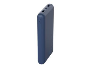 Belkin BOOST CHARGE - Banque d'alimentation - 20000 mAh - 15 Watt - 3 connecteurs de sortie (USB, 24 pin USB-C) - sur le câble : USB-C - bleu - BPB012BTBL - Batteries spécifiques