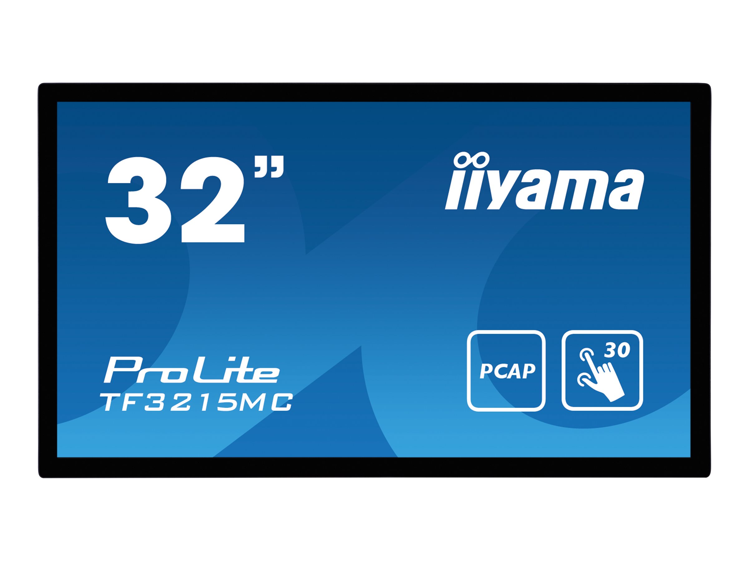 iiyama ProLite TF3215MC-B2 - Écran LCD - 31.5" - cadre ouvert - écran tactile - 1920 x 1080 Full HD (1080p) - VA - 500 cd/m² - 3000:1 - 8 ms - HDMI, VGA, DisplayPort - noir - TF3215MC-B2 - Écrans d'ordinateur