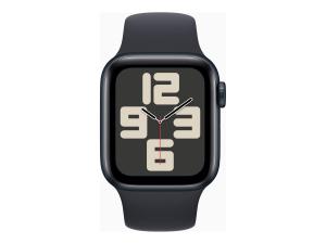 Apple Watch SE (GPS) - 2e génération - 40 mm - aluminium minuit - montre intelligente avec bande sport - fluoroélastomère - minuit - taille du bracelet : S/M - 32 Go - Wi-Fi, Bluetooth - 26.4 g - MR9X3QF/A - Montres intelligentes
