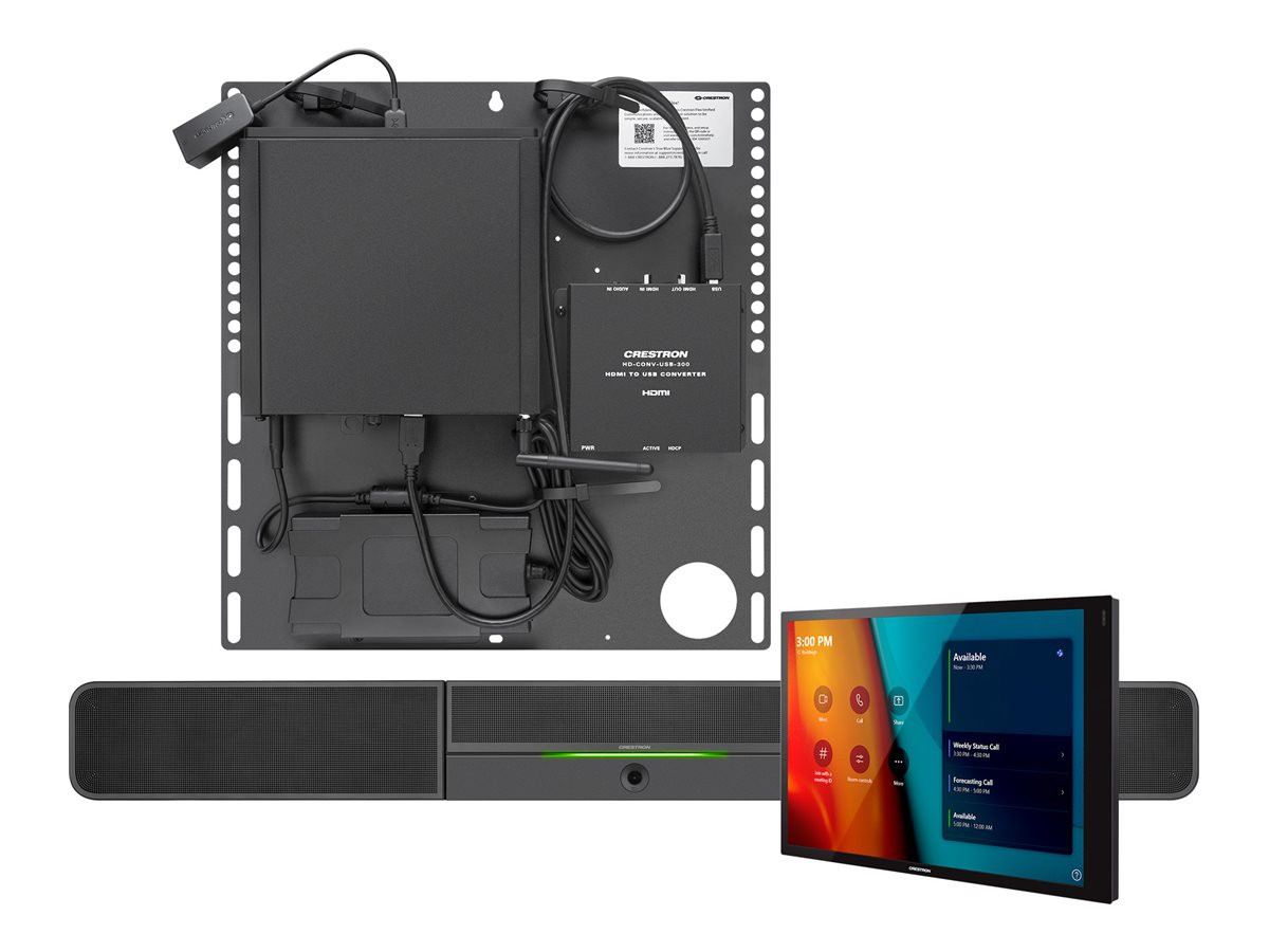 Crestron Flex UC-B30-T-WM - For Microsoft Teams Rooms - kit de vidéo-conférence (barre son, console d'écran tactile, mini PC) - Certifié pour Microsoft Teams - noir - UC-B30-T-WM - Audio et visioconférences