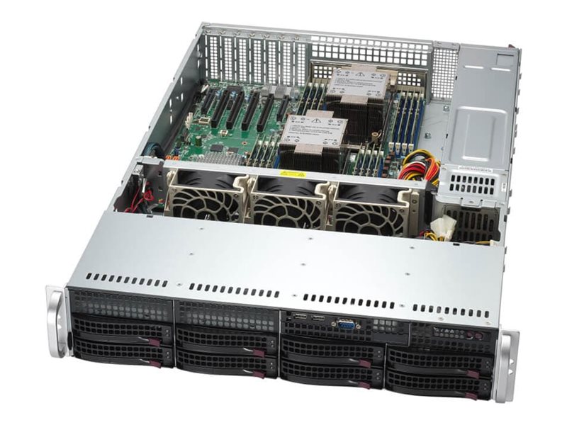 Supermicro Mainstream SuperServer 621P-TRT - Serveur - Montable sur rack - 2U - pas de processeur jusqu'à - RAM 0 Go - hot-swap 3.5" baie(s) - aucun disque dur - Gigabit Ethernet - Aucun SE fourni - moniteur : aucun - noir - SYS-621P-TRT - Serveurs rack