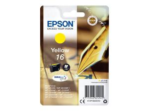 Epson 16 - 3.1 ml - jaune - original - cartouche d'encre - pour WorkForce WF-2010, WF-2510, WF-2520, WF-2530, WF-2540, WF-2630, WF-2650, WF-2660, WF-2750 - C13T16244012 - Cartouches d'encre Epson