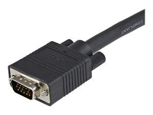StarTech.com Câble VGA coaxial de 15 m HD15 pour écran haute résolution - M/M - Câble VGA - HD-15 (VGA) (M) pour HD-15 (VGA) (M) - 15 m - moulé - noir - MXTMMHQ15M - Câbles pour périphérique