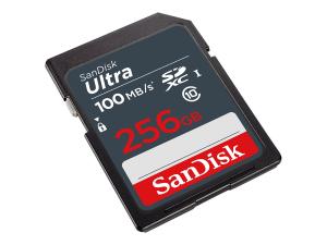 SanDisk Ultra - Carte mémoire flash - 256 Go - UHS Class 1 / Class10 - SDXC UHS-I - SDSDUNR-256G-GN3IN - Cartes flash