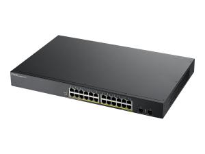 Zyxel GS1900-24HPv2 - Commutateur - intelligent - 24 x 10/100/1000 (PoE) + 2 x 10/100/1000 - Montable sur rack, fixation murale - PoE (170 W) - GS190024HPV2-EU0101F - Concentrateurs et commutateurs gigabit