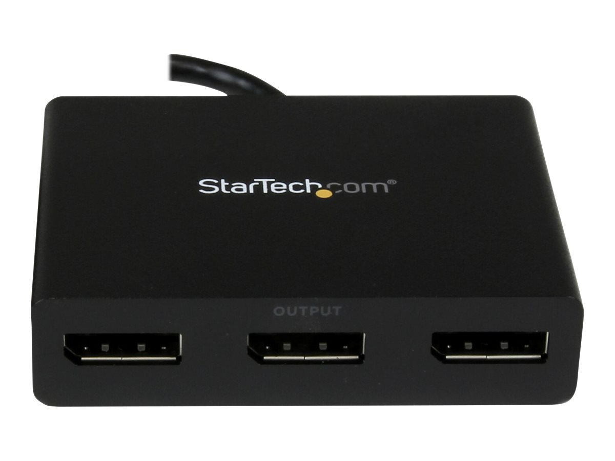 StarTech.com Splitter multi-écrans DisplayPort vers 3x DisplayPort - Hub MST à 3 ports - Répartiteur DP 1.2 vers 3x DP - Répartiteur video - de bureau - AC 100/230 V - pour P/N: SV231DPU34K, SVA5N3NEUA - MSTDP123DP - Commutateurs KVM