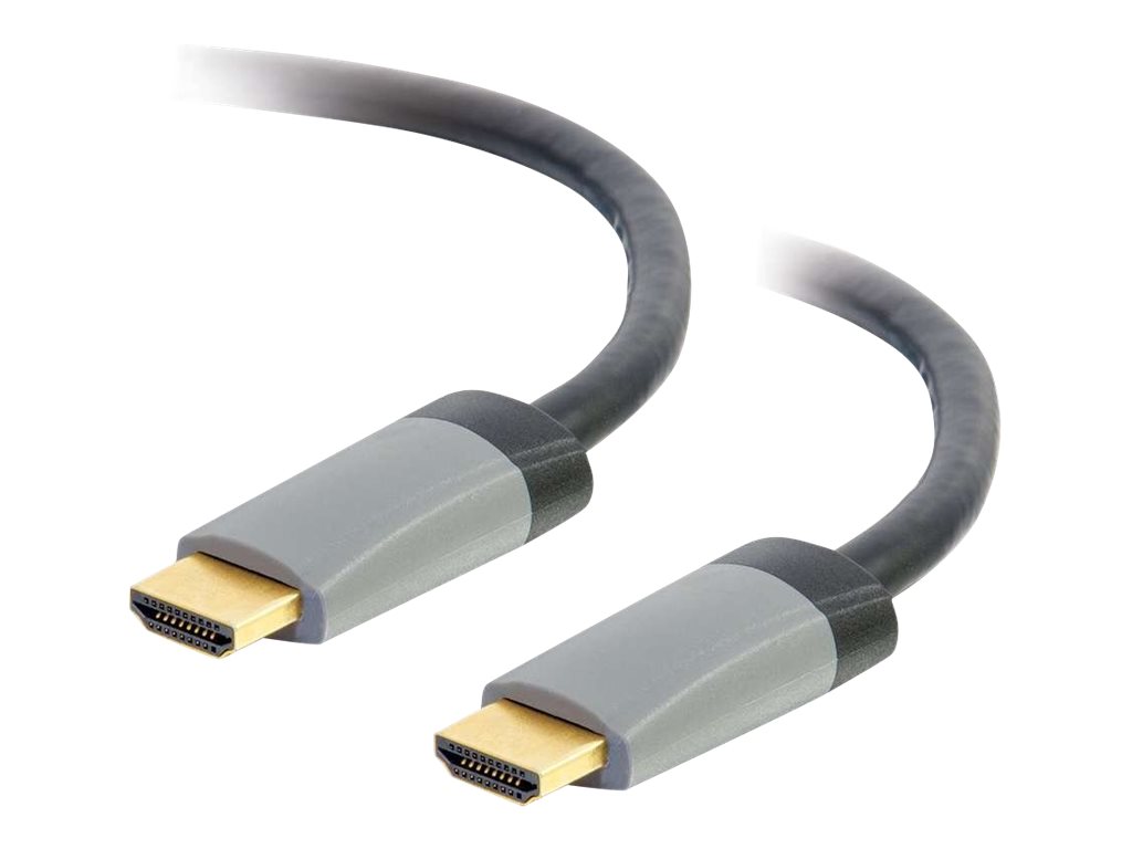 C2G Câble HDMI de 5 m (16 pieds) avec Ethernet - Classement mural CL2 haute vitesse - M/M - Câble HDMI avec Ethernet - HDMI mâle pour HDMI mâle - 5 m - blindé - noir - 42524 - Accessoires pour systèmes audio domestiques
