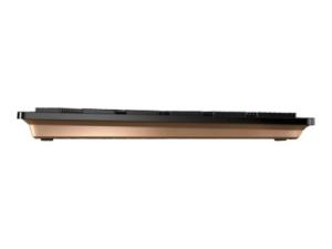 CHERRY DW 9100 SLIM - Ensemble clavier et souris - sans fil - 2.4 GHz, Bluetooth 4.2 - Français - noir/bronze - JD-9100FR-2 - Claviers
