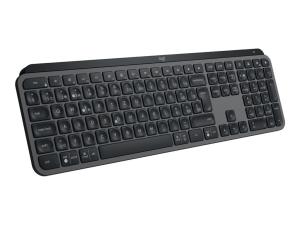 Logitech MX Keys S - Clavier - rétroéclairé - sans fil - Bluetooth LE - AZERTY - Français - commutateur : commutateurs à clé à ciseaux - graphite - 920-011568 - Claviers