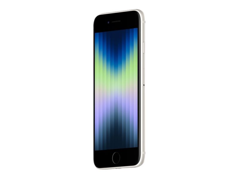Apple iPhone SE (3rd generation) - 5G smartphone - double SIM / Mémoire interne 128 Go - Écran LCD - 4.7" - 1334 x 750 pixels - rear camera 12 MP - front camera 7 MP - lumière des étoiles - MMXK3ZD/A - iPhone
