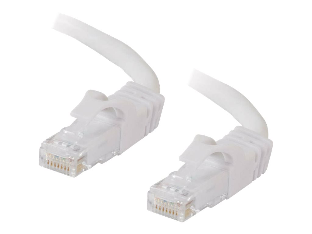 C2G Cat6 Booted Unshielded (UTP) Network Patch Cable - Cordon de raccordement - RJ-45 (M) pour RJ-45 (M) - 7 m - UTP - CAT 6 - moulé, sans crochet, bloqué - blanc - 83491 - Câbles à paire torsadée