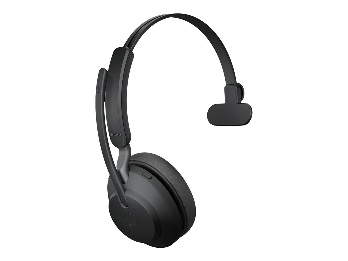 Jabra Evolve2 65 UC Mono - Micro-casque - sur-oreille - convertible - Bluetooth - sans fil - USB-C - isolation acoustique - noir - 26599-889-899 - Écouteurs