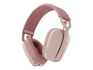 Logitech Zone Vibe 100 - Micro-casque - circum-aural - Bluetooth - sans fil - rose - 981-001224 - Écouteurs