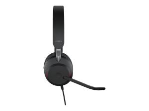 Jabra Evolve2 40 SE UC Stereo - Micro-casque - sur-oreille - filaire - USB-C - isolation acoustique - Optimisé pour la CU - 24189-989-899 - Écouteurs