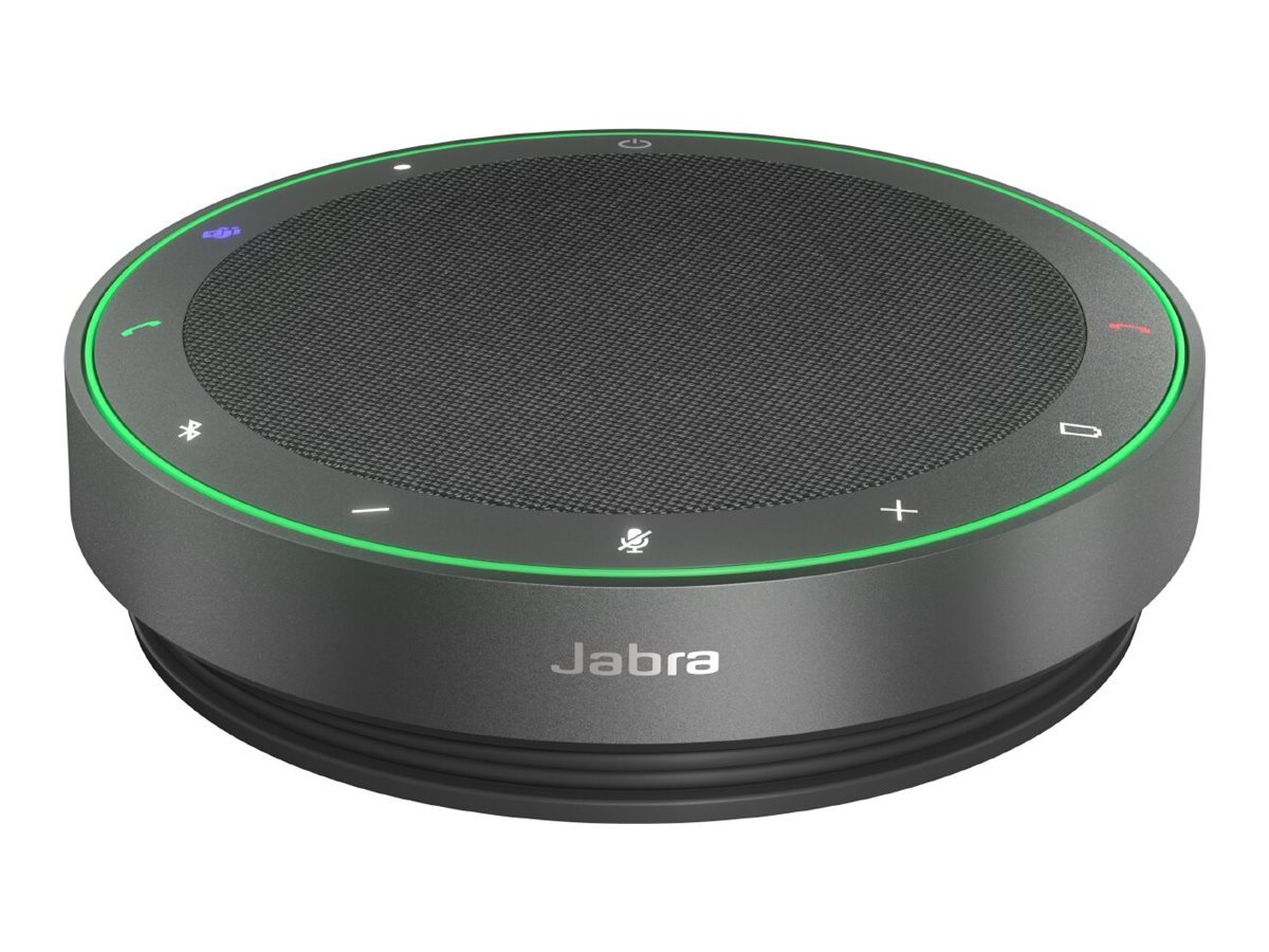 Jabra Speak2 75 MS - Haut-parleur main libre - Bluetooth - sans fil - USB-C, USB-A - gris foncé - Certifié pour Microsoft Teams Rooms, Optimisé pour Microsoft Teams, Certifié Microsoft Swift Pair - 2775-109 - Speakerphones