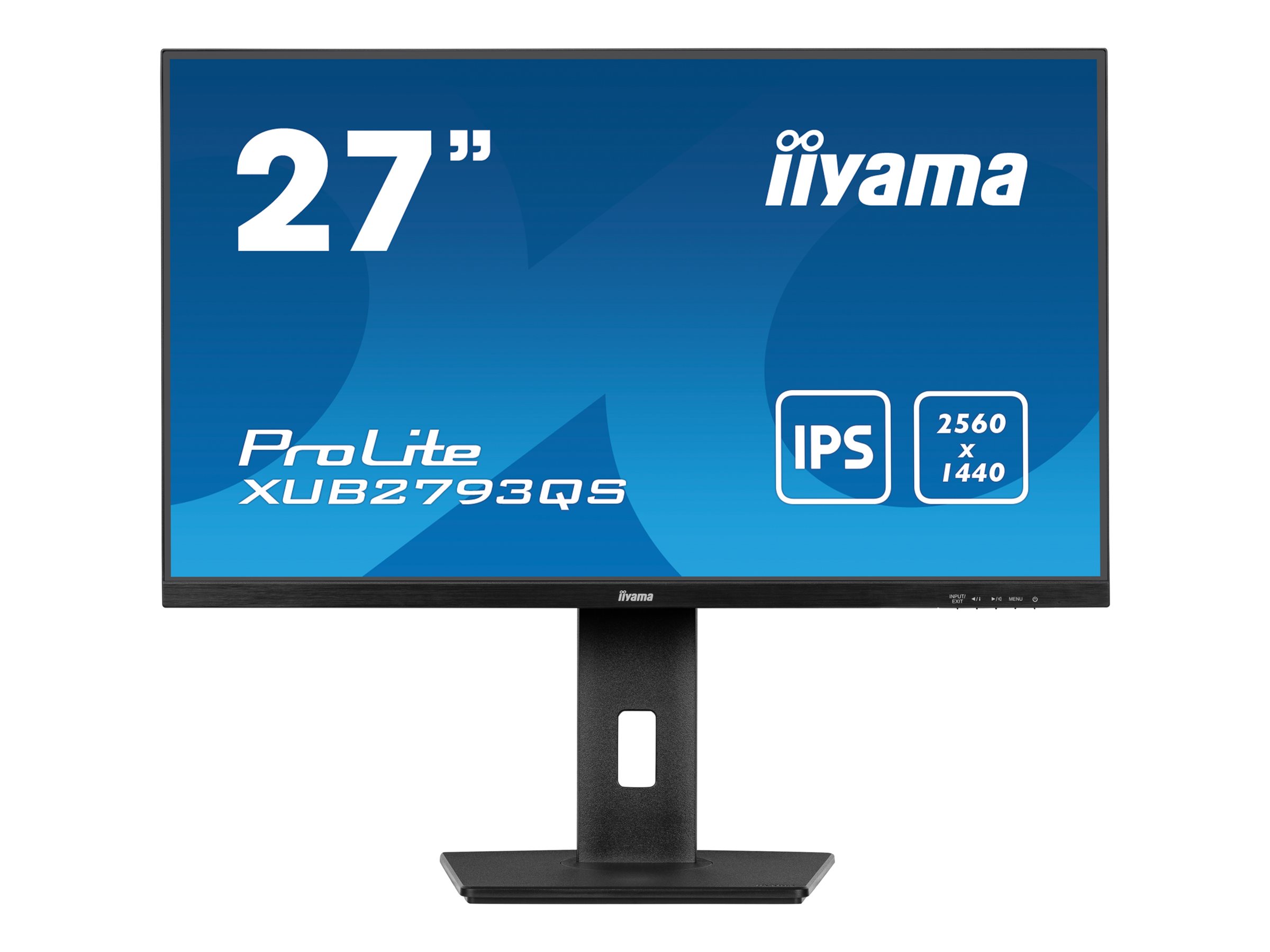 iiyama ProLite XUB2793QS-B6 - Écran LED - 27" - 2560 x 1440 QHD @ 100 Hz - IPS - 250 cd/m² - 1300:1 - 1 ms - HDMI, DisplayPort - haut-parleurs - noir, mat - XUB2793QS-B6 - Écrans d'ordinateur