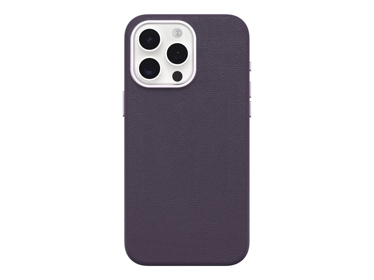 OtterBox Symmetry Series - Coque de protection pour téléphone portable - compatibilité avec MagSafe - polyuréthane, cuir de catus - prune luxe (violet) - pour Apple iPhone 15 Pro Max - 77-95764 - Coques et étuis pour téléphone portable