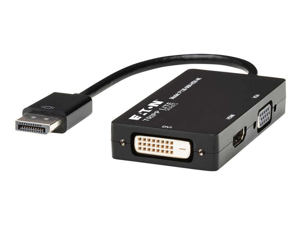 Eaton Tripp Lite Series DisplayPort to VGA / DVI / HDMI 4K x 2K @ 24/30Hz Adapter Converter - Convertisseur vidéo - DisplayPort - DVI, HDMI, VGA - P136-06N-HDV-4K - Convertisseurs vidéo