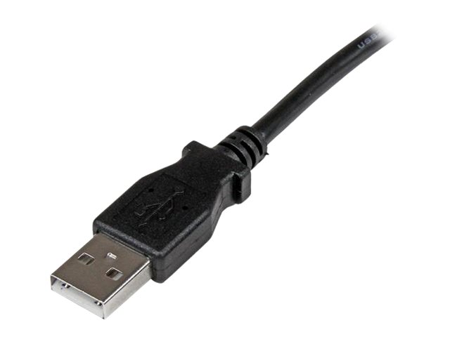 StarTech.com Câble USB 2.0 Type A vers USB Type B Coudé à Gauche Mâle / Mâle - Adaptateur pour imprimante 3 m Noir - Câble USB - USB type B (M) pour USB (M) - USB 2.0 - 3 m - connecteur à angle gauche - noir - pour P/N: ICUSB232D - USBAB3ML - Câbles USB