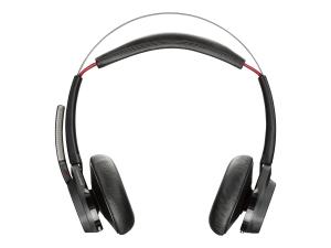 Poly Voyager Focus B825-M - Micro-casque - sur-oreille - Bluetooth - sans fil - USB-A via adaptateur Bluetooth - noir - Certifié pour Skype for Business, Certifié pour Microsoft Teams - 7F0J2AA - Écouteurs