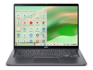 Acer Chromebook Spin 714 CP714-2WN - Conception inclinable - Intel Core i3 - i3-1315U / jusqu'à 4.5 GHz - Chrome OS - UHD Graphics - 8 Go RAM - 128 Go SSD NVMe - 14" IPS écran tactile 1920 x 1200 - IEEE 802.11b, IEEE 802.11a, IEEE 802.11g, IEEE 802.11n, IEEE 802.11ac, Bluetooth 5.2, IEEE 802.11ax (Wi-Fi 6E) - Wi-Fi 6E - gris titane - clavier : Français - NX.KLDEF.001 - Netbook