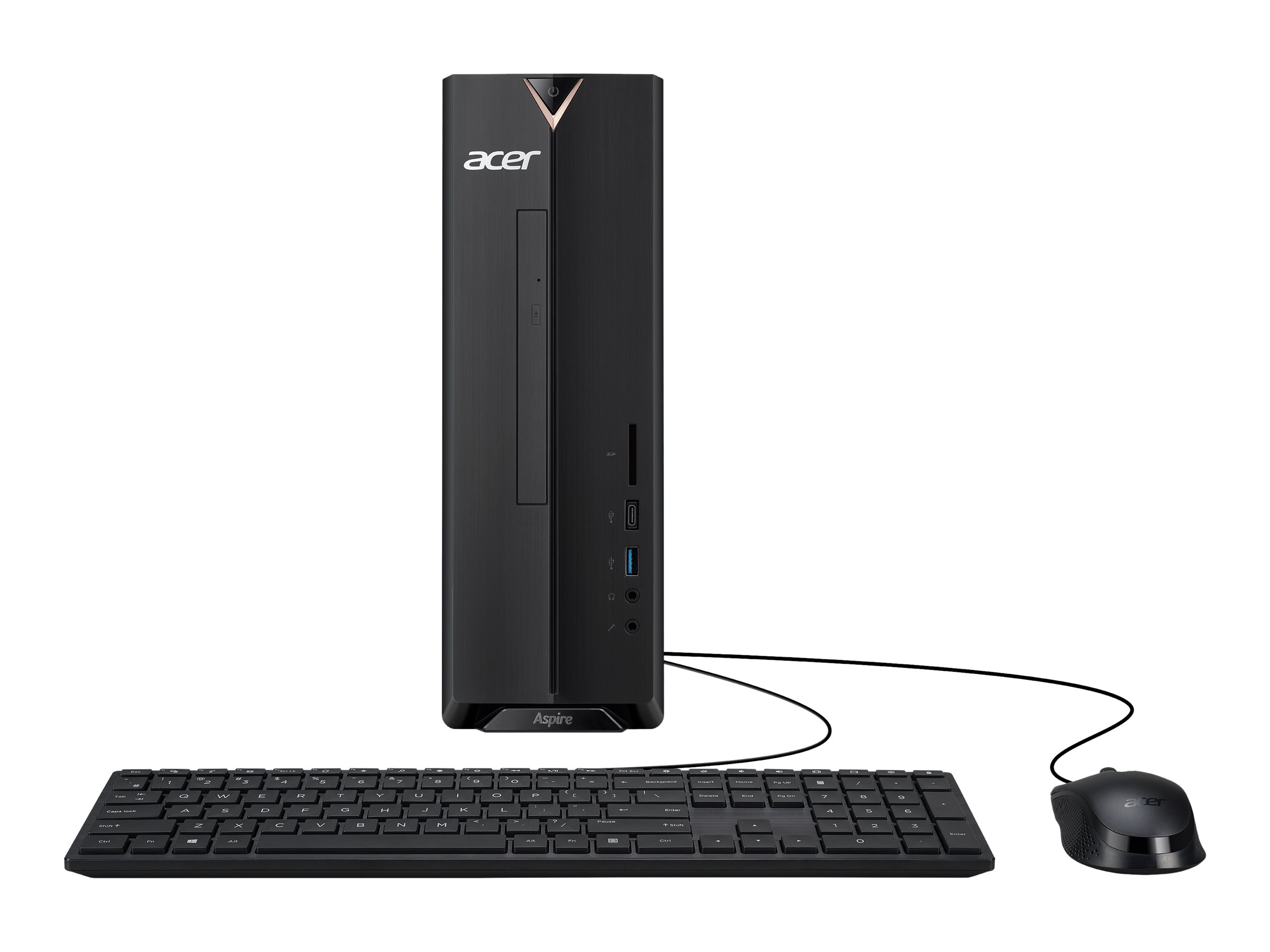 Acer Aspire XC-840 - SFF - Pentium Silver N6005 / jusqu'à 3.3 GHz - RAM 4 Go - SSD 256 Go - graveur de DVD - UHD Graphics - Gigabit Ethernet LAN sans fil: - 802.11a/b/g/n/ac, Bluetooth 5.1 - Win 11 Home - moniteur : aucun - DT.BH4EF.00B - Ordinateurs de bureau