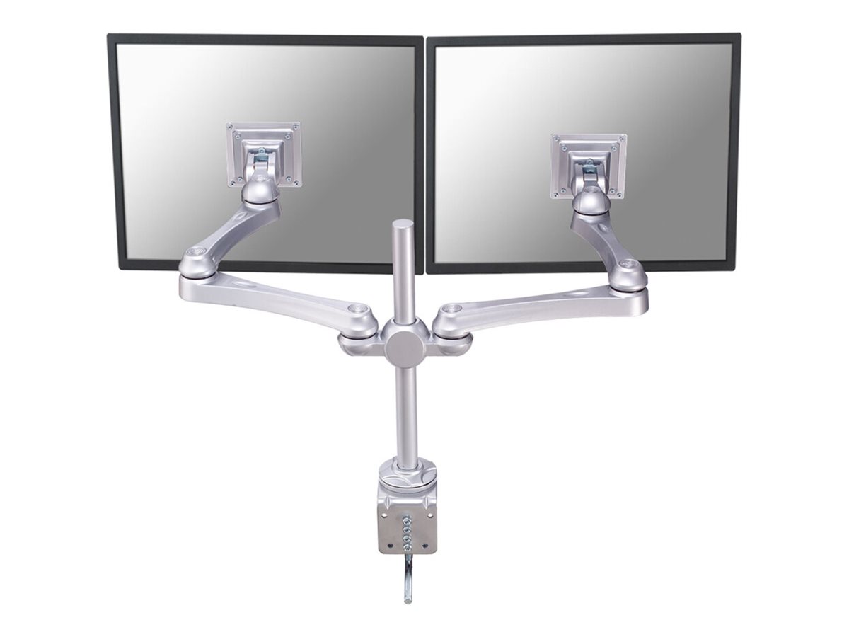 Neomounts FPMA-D930D - Kit de montage - pleine action - pour 2 écrans LCD - argent - Taille d'écran : 10"-30" - pinces montables, montrable sur bureau - FPMA-D930D - Montages pour TV et moniteur