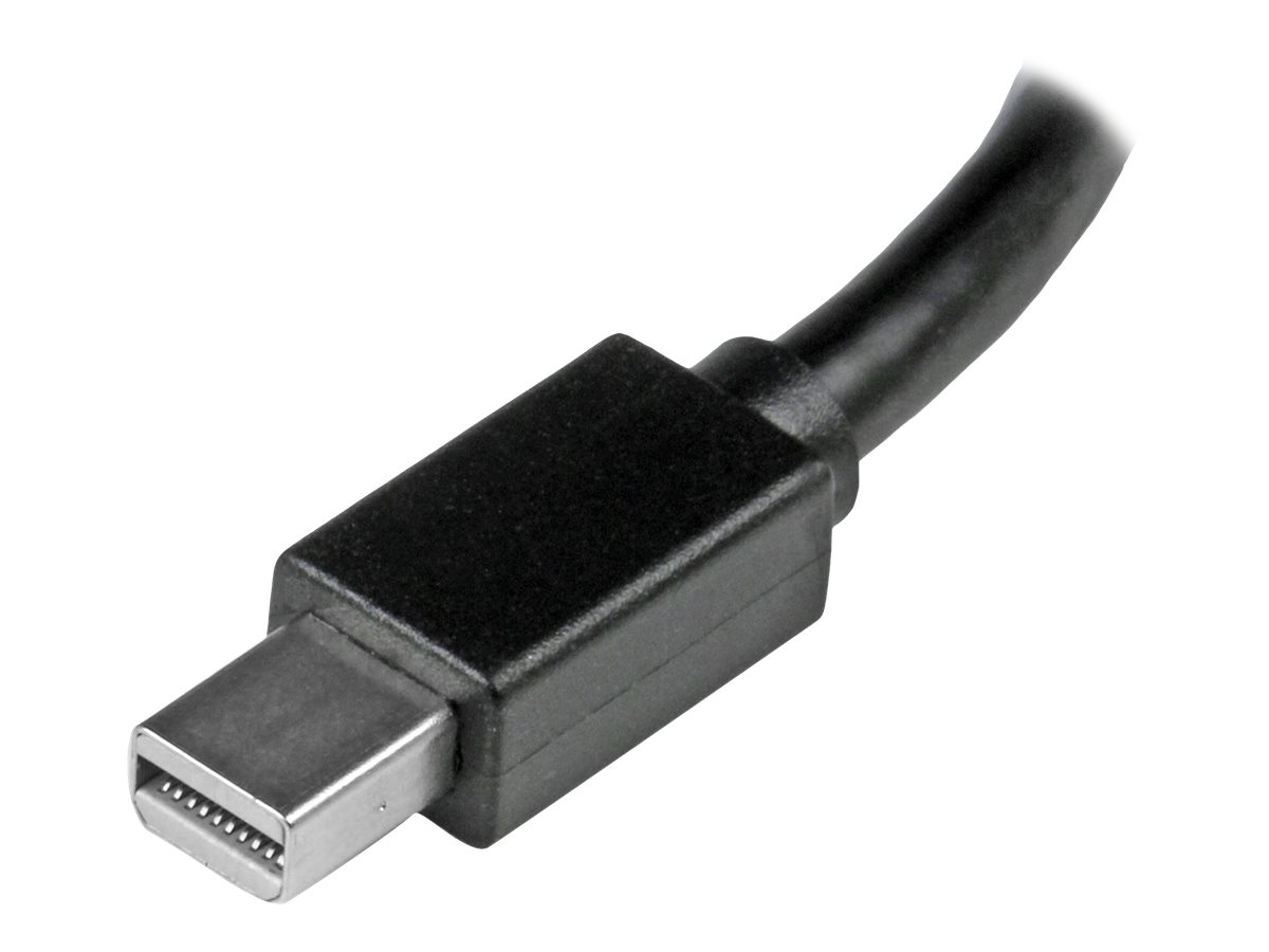 StarTech.com Adaptateur de voyage Mini DisplayPort vers DVI / DisplayPort / HDMI - Convertisseur vidéo Mini DP 3-en-1 - Noir - Adaptateur vidéo - Mini DisplayPort mâle pour DVI-D, HDMI, DisplayPort femelle - 15 cm - noir - MDP2DPDVHD - Accessoires pour téléviseurs