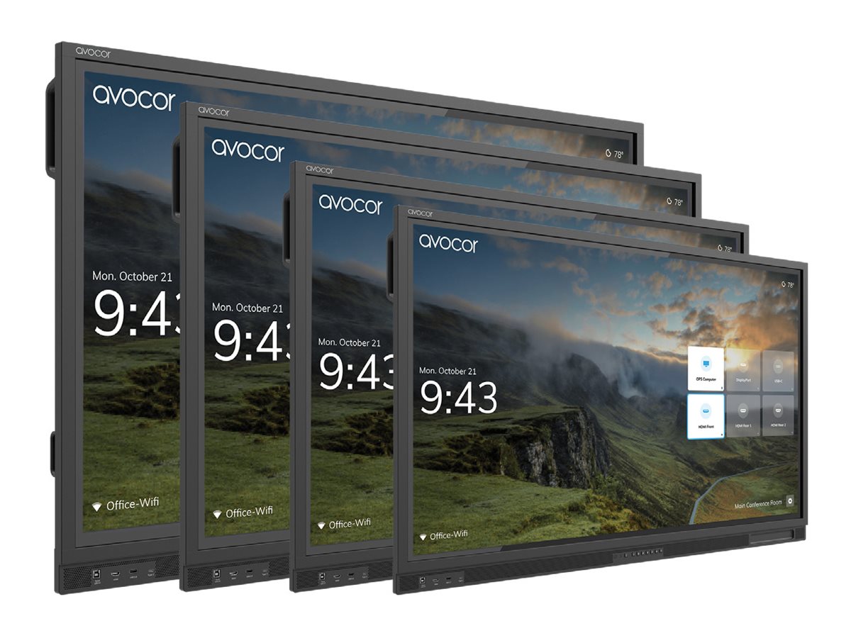 Avocor - Classe de diagonale 75" E Series écran LCD rétro-éclairé par LED - interactive - avec écran tactile (multi-touches) - 4K UHD (2160p) 3840 x 2160 - LED à éclairage direct - AVE-7540 - Écrans LCD/LED grand format