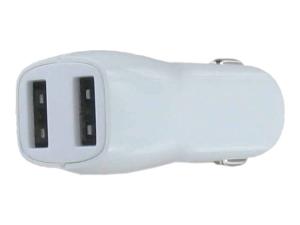 DLH DY-AU2314W - Adaptateur d'alimentation pour voiture - 12 Watt - 2.4 A - 2 connecteurs de sortie (USB) - blanc - DY-AU2314W - Adaptateurs électriques et chargeurs
