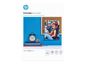 HP Everyday Photo Paper - Brillant - A4 (210 x 297 mm) - 200 g/m² - 100 feuille(s) papier photo - pour Officejet 20X, 38XX, 46XX, 52XX, 6000 E609, 68XX, 80XX; Photosmart B110, Wireless B110 - Q2510A - Papier photo