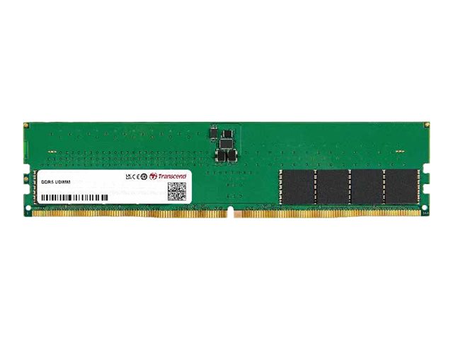 Transcend JetRAM - DDR5 - module - 24 Go - DIMM 288 broches - 2800 MHz / PC5-44800 - CL46 - 1.1 V - mémoire sans tampon - on-die ECC - JM5600ALE-24G - DDR5