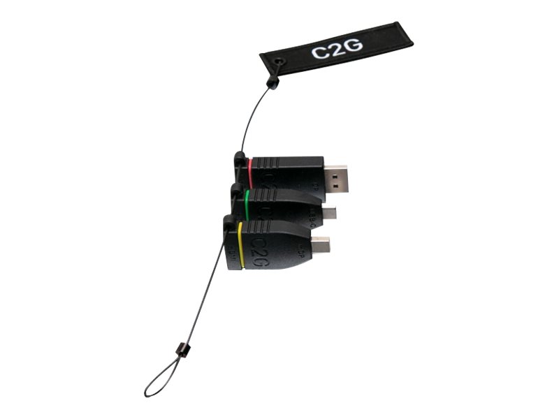 C2G Universal Adapter Ring with Color Coded Connectors - Kit d'adaptateur vidéo / audio - noir - support 4K - 29878 - Accessoires pour téléviseurs