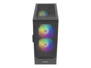 Antec NX Series NX410 - Mid tower - ATX - panneau latéral fenêtré (verre trempé) - pas d'alimentation - noir - USB/Audio - 0-761345-81041-8 - Boîtiers ATX