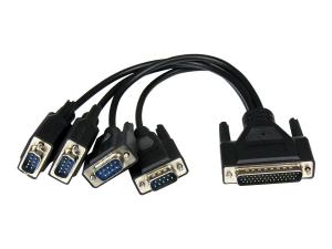 StarTech.com Carte PCI Express série 4 ports - 2x RS232, 2x RS422 / RS485 - Carte contrôleur PCIe serie 4 ports - Double profil - DB9 (M) - Adaptateur série - PCIe - RS-232, RS-422, RS-485 - 4 ports - pour P/N: BNDTB10GI, BNDTB210GSFP, BNDTB310GNDP, BNDTB410GSFP, BNDTB4M2E1, BNDTBUSB3142 - PEX4S232485 - Adaptateurs réseau filaires