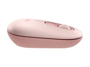 Logitech POP - Souris - emoji personnalisable - optique - 4 boutons - sans fil - Bluetooth 5.1 LE - rose - 910-007413 - Souris