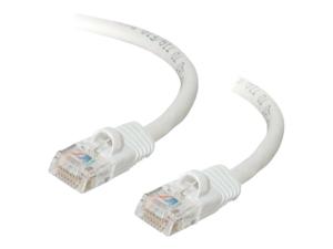 C2G Cat5e Booted Unshielded (UTP) Network Patch Cable - Cordon de raccordement - RJ-45 (M) pour RJ-45 (M) - 3 m - UTP - CAT 5e - moulé, sans crochet, bloqué - blanc - 83264 - Câbles à paire torsadée