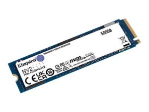 Kingston NV2 - SSD - 500 Go - interne - M.2 2280 - PCIe 4.0 x4 (NVMe) - pour Intel Next Unit of Computing 12 Pro Kit - NUC12WSKi5 - SNV2S/500G - Disques SSD