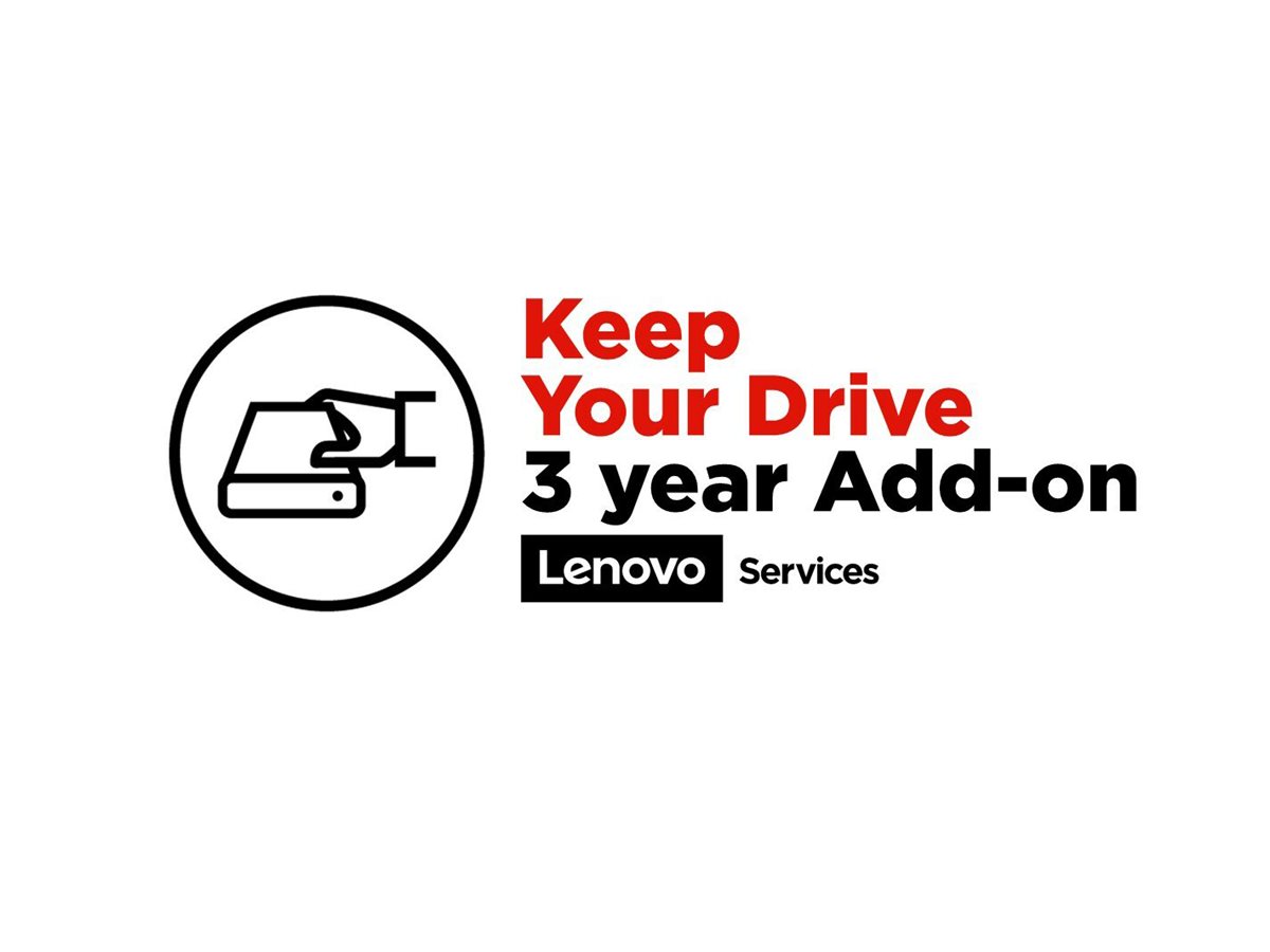 Lenovo Keep Your Drive Add On - Contrat de maintenance prolongé - 3 années - pour ThinkPad P14s Gen 3; P15v Gen 3; P16s Gen 2; P16v Gen 1 - 5PS1H31776 - Options de service informatique