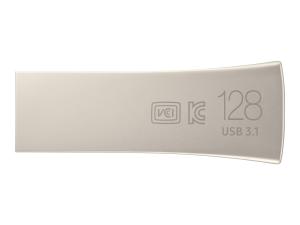 Samsung BAR Plus MUF-128BE3 - Clé USB - 128 Go - USB 3.1 Gen 1 - champagne d'argent - MUF-128BE3/APC - Lecteurs flash