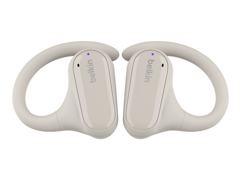 Belkin SoundForm ClearFit - Écouteurs sans fil avec micro - oreille dégagée - montage sur l'oreille - Bluetooth - sable - AUC013CTSA - Écouteurs