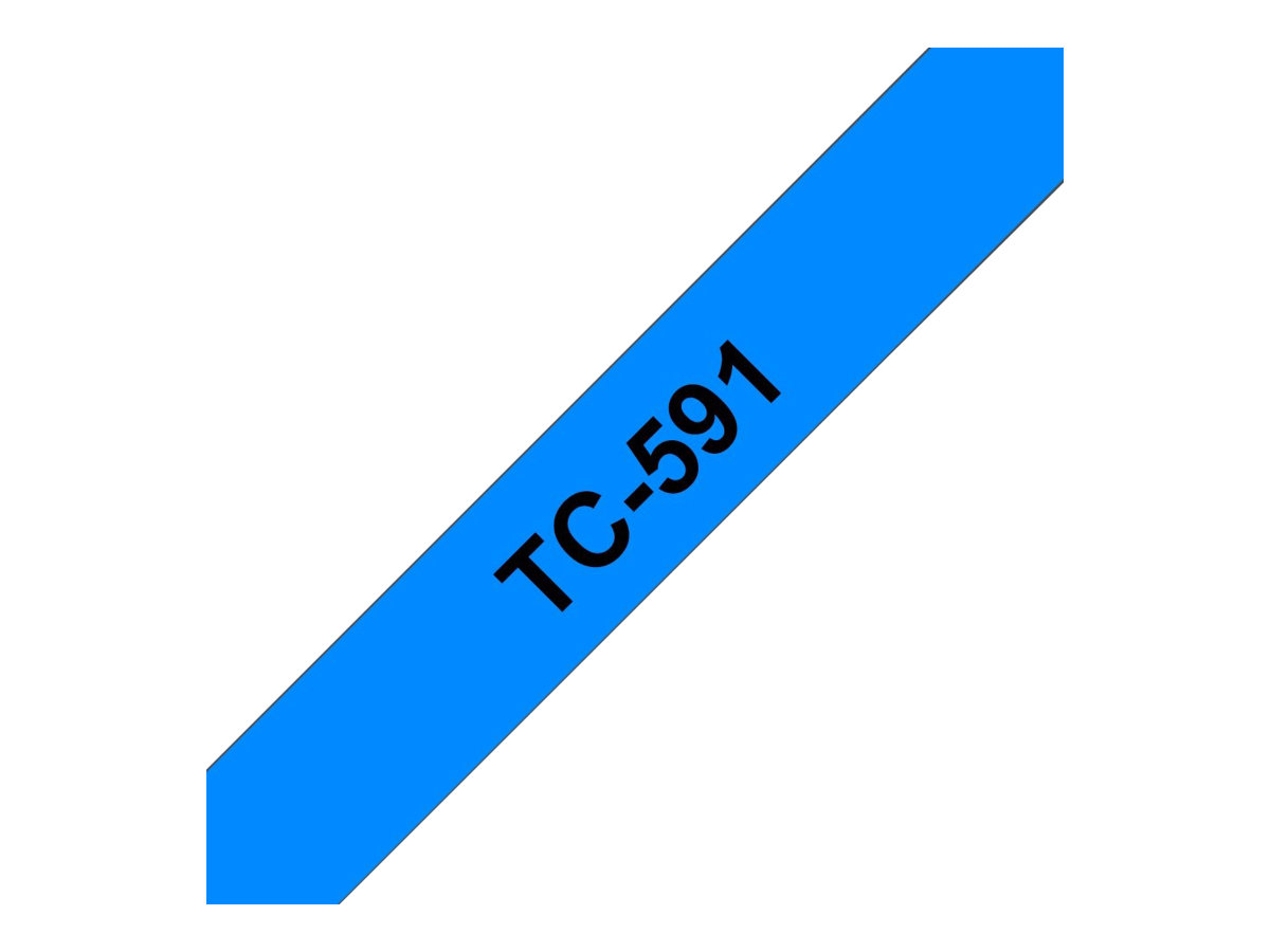 Brother TC591 - 9 mm x noir sur bleu - ruban laminé - pour P-Touch PT-2000, PT-3000, PT-500, PT-5000, PT-8E - TC591 - support spécial