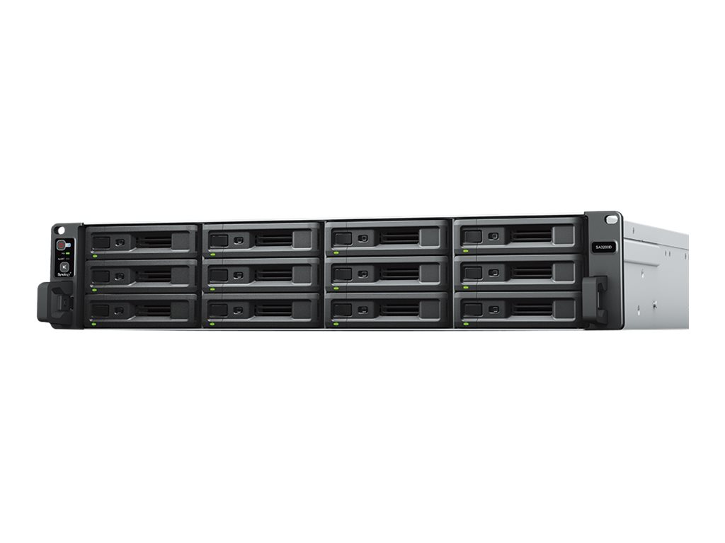 Synology SA3200D - Serveur NAS - 12 Baies - rack-montable - RAID RAID 0, 1, 5, 6, 10, JBOD, RAID F1 - RAM 16 Go - Gigabit Ethernet / 10 Gigabit Ethernet - iSCSI support - 2U - SA3200D - NAS